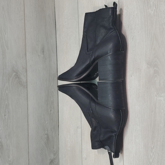 NEW Lucky Brand Kamren Ankle Leather Heels Open Toe shoes boots sandals - Picture 8 of 16